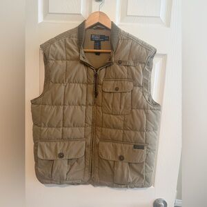 Ralph Lauren Men's Khaki Quilted Vest